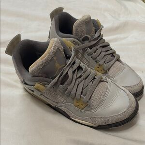 Gray and Gold Jordans